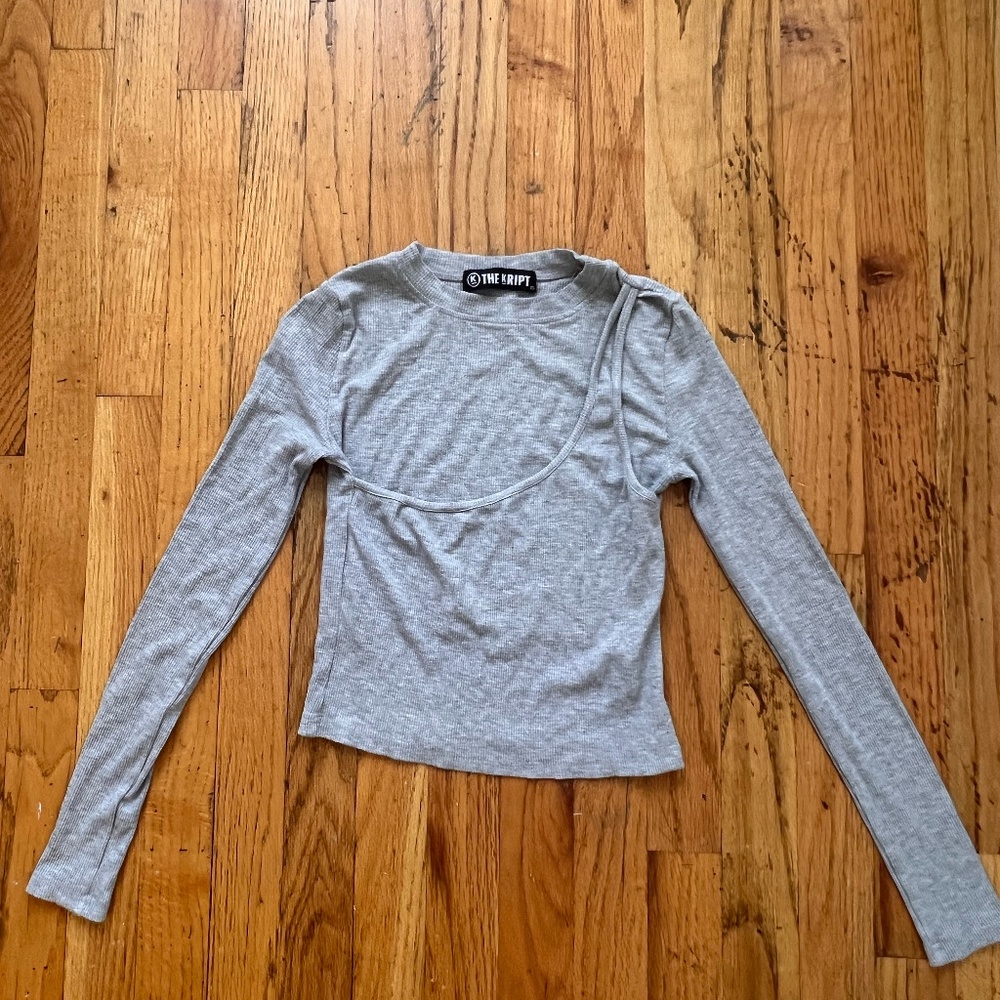 The Kript Gray overlap Shirt